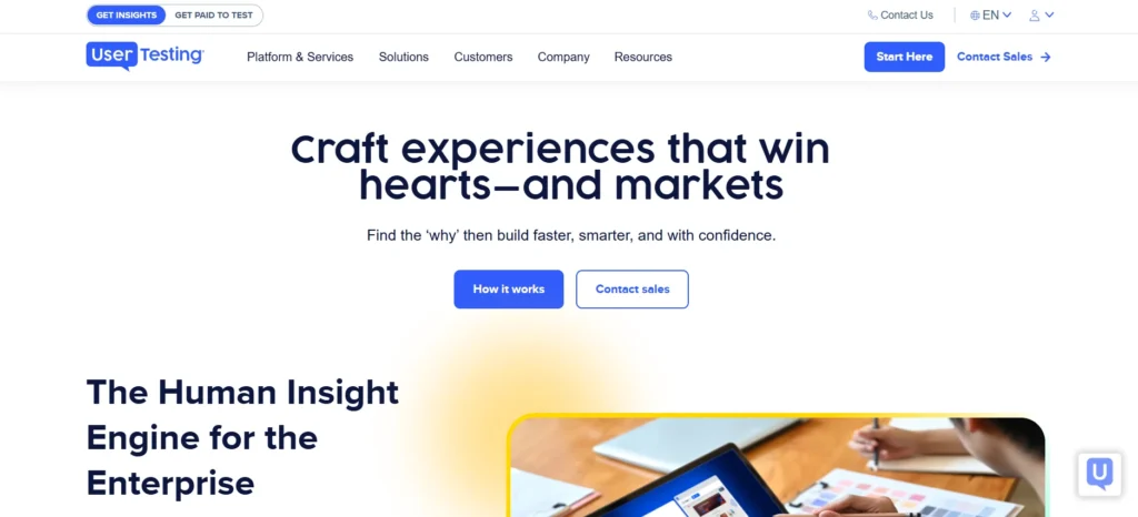Voice of Customer Software - UserTesting