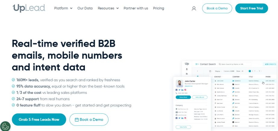 sales prospecting tools - uplead