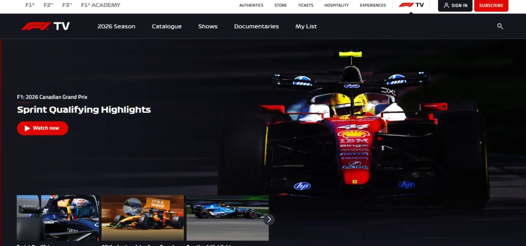 StreamEast Alternatives-F1 TV