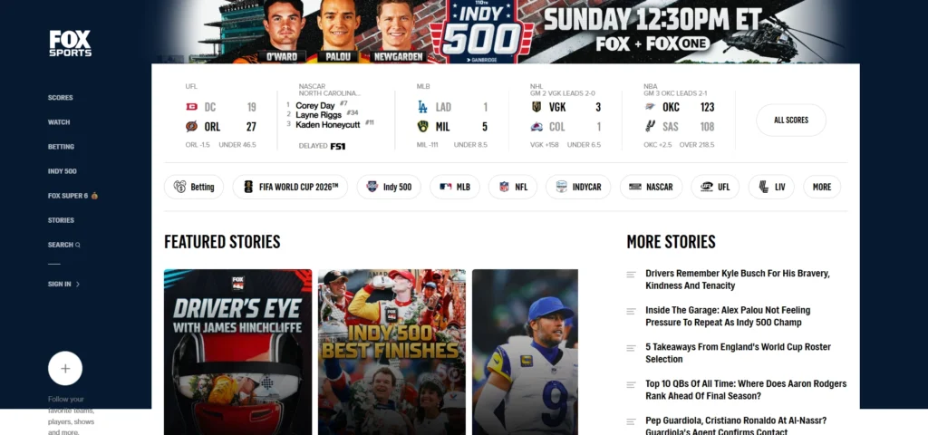 StreamEast Alternatives-Fox Sports Li‍ve