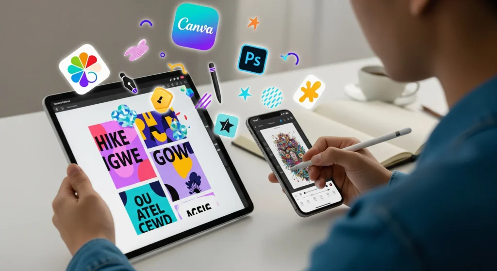Online Part Time Jobs for Students -  Graphic Design Using Apps