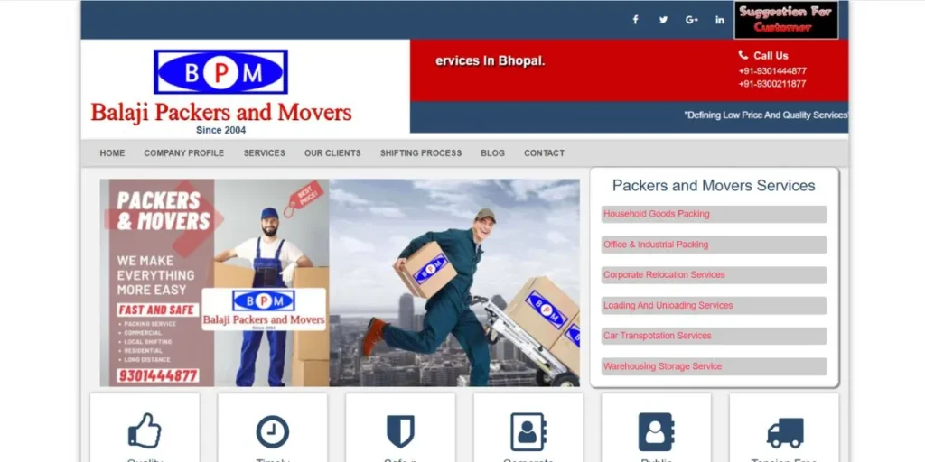 Packers and Movers in Bhopal