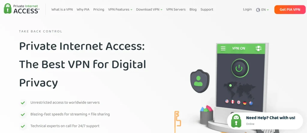 VPN for TikTok – Private Internet Access (PIA)