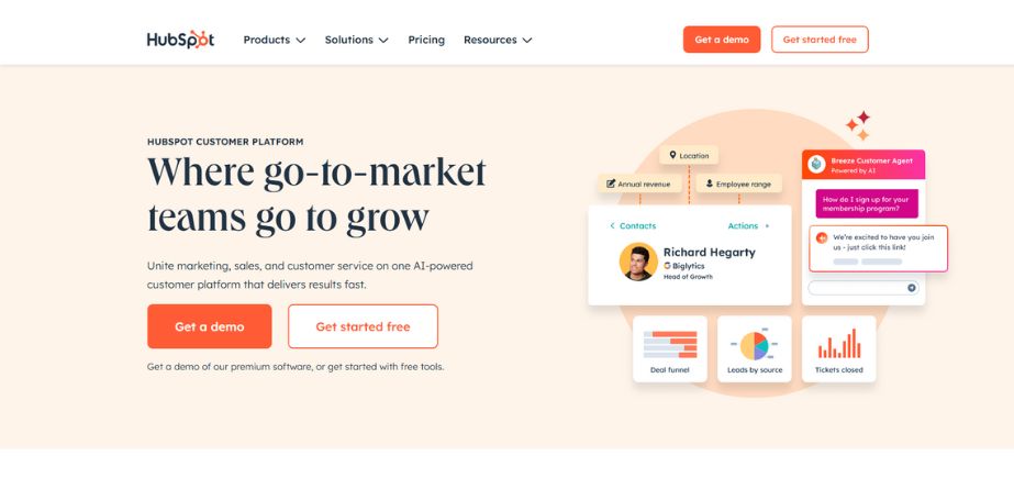 CRM software for real estate agents-hubspot