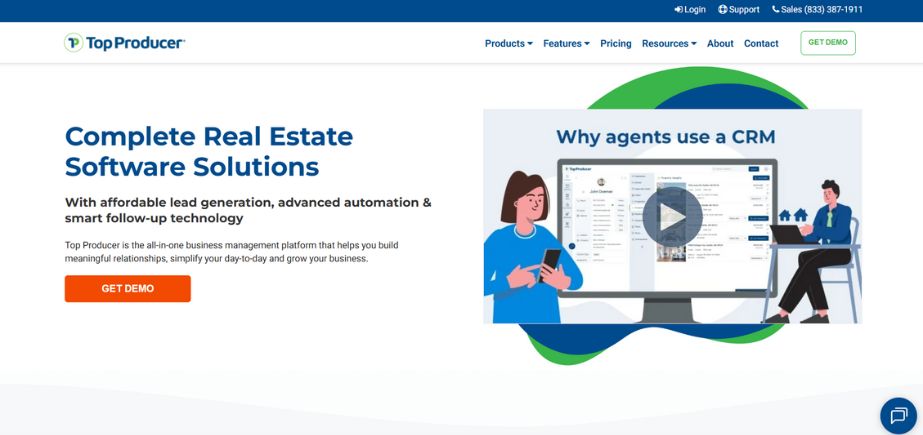 CRM software for real estate agents-top-producer