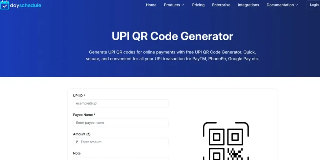 UPI QR Code Generator