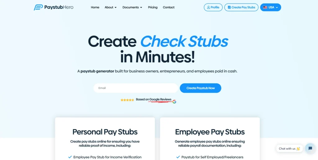 Paystub Hero-paystub generator 
