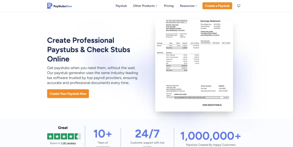 PaystubNow-paystub generator 