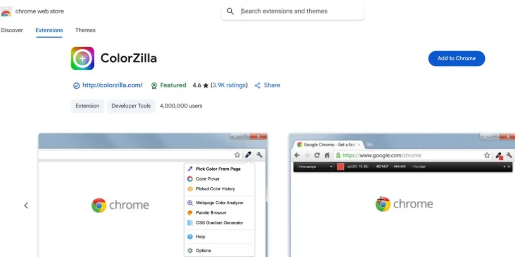 Chrome Extensions for Color Picker