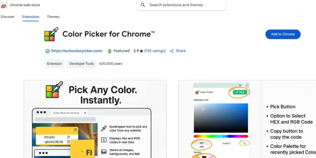 Chrome Extensions for Color Picker