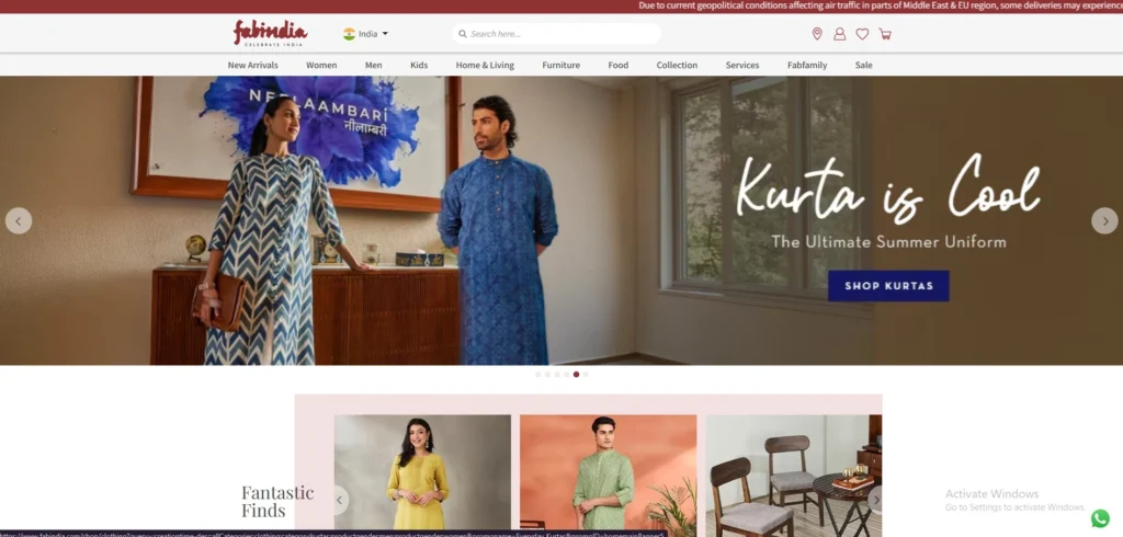 Clothing Franchise in India- FabIndia