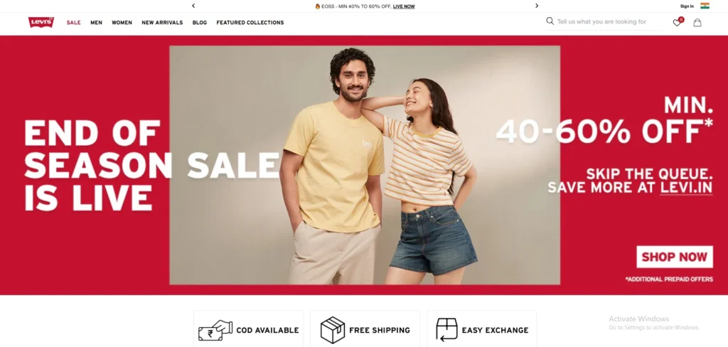 Clothing Franchise in India- Levi's