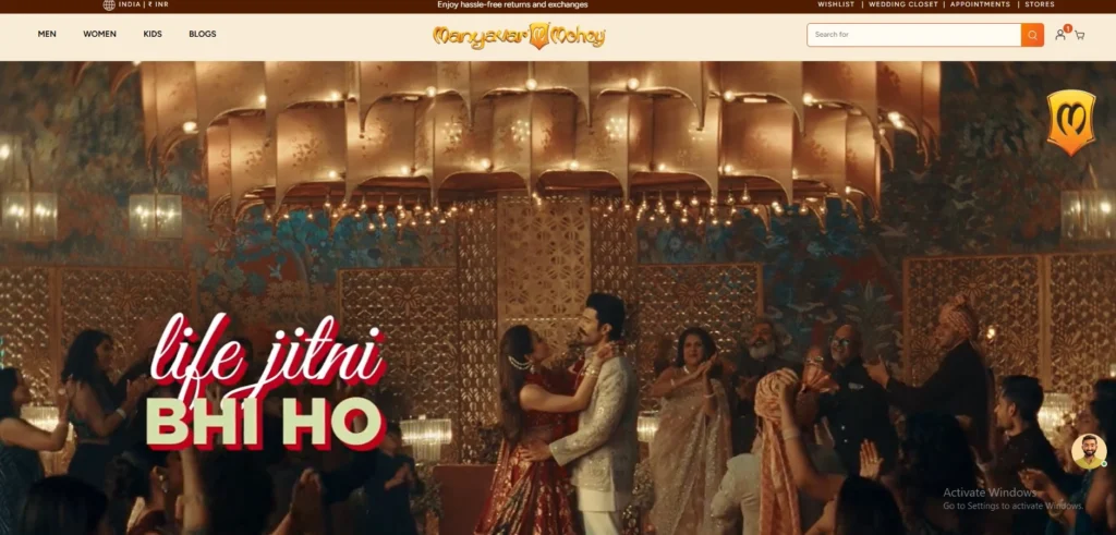 Clothing Franchise in India-  Manyavar