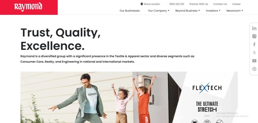Clothing Franchise in India- Raymond