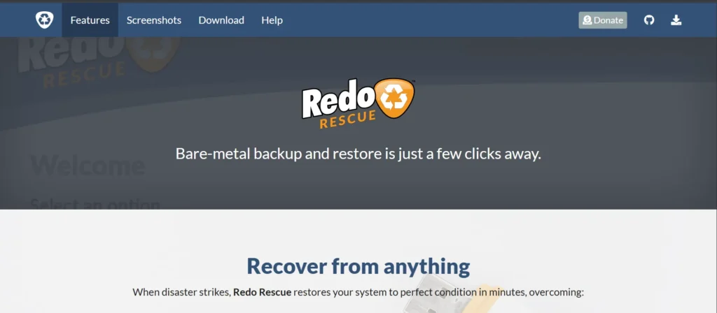 Redo Rescue - Hard drive cloning software