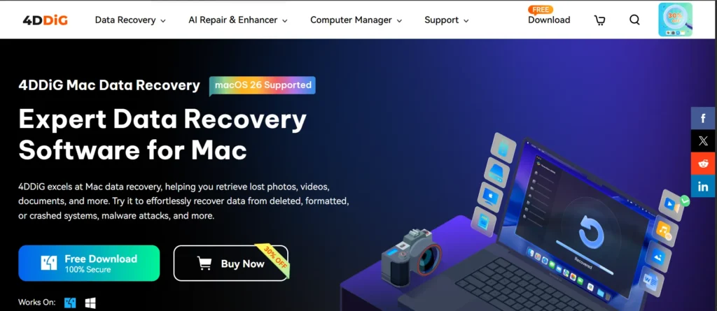 Tenorshare 4DDiG Mac Data Recovery - Data Recovery Software for Mac