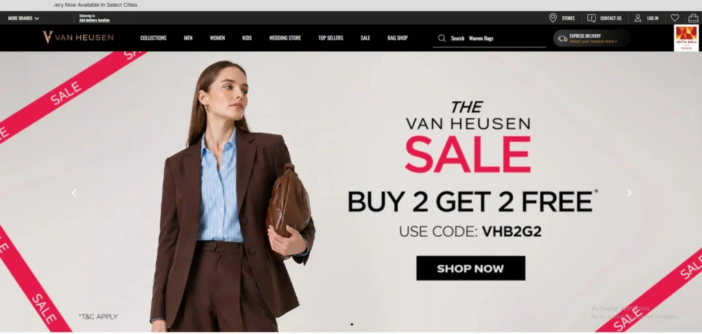 Clothing Franchise in India- Van Heusen 