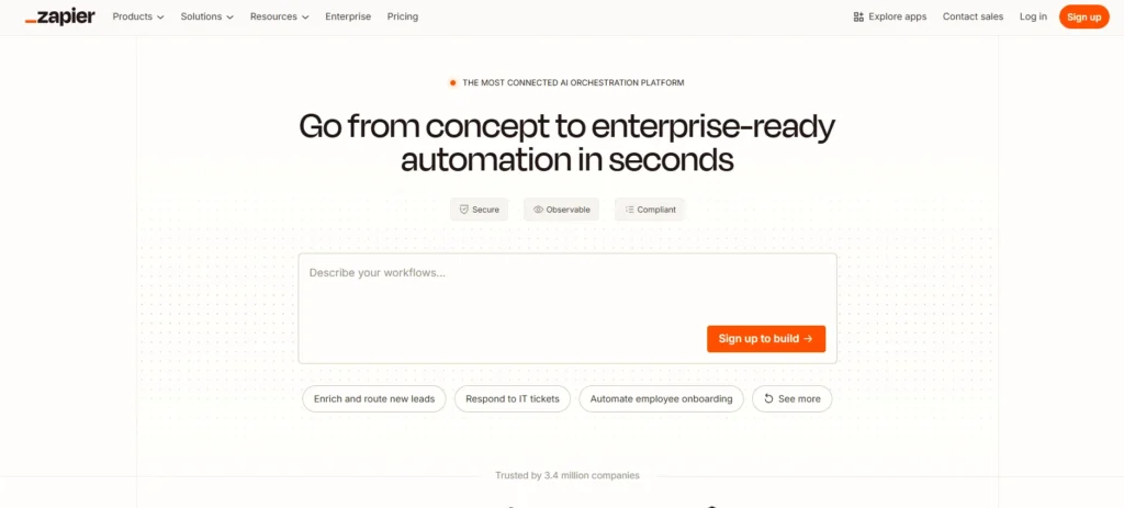 Tool for Automating Inbound Sales - Zapier