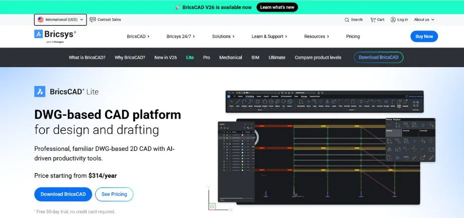 BricsCAD Lite - AutoCAD LT Alternatives