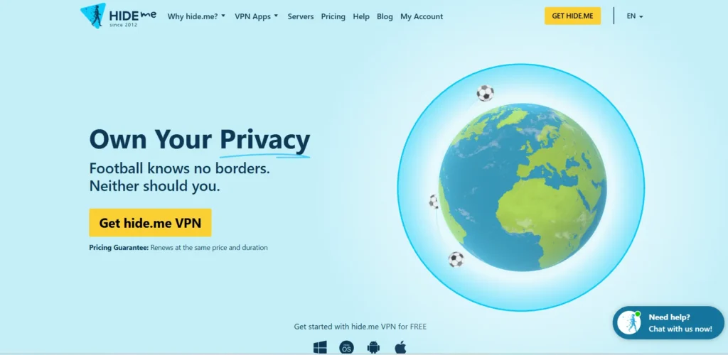 VPN for Chromebook - Hide.me