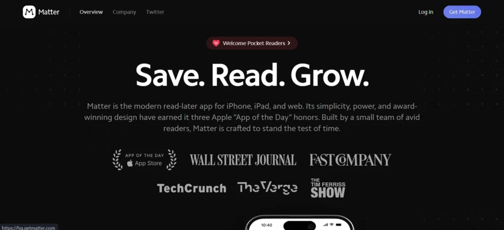 Matter - Pocket Alternative