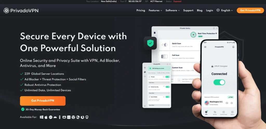 PrivadoVPN-VPN for Apple TV