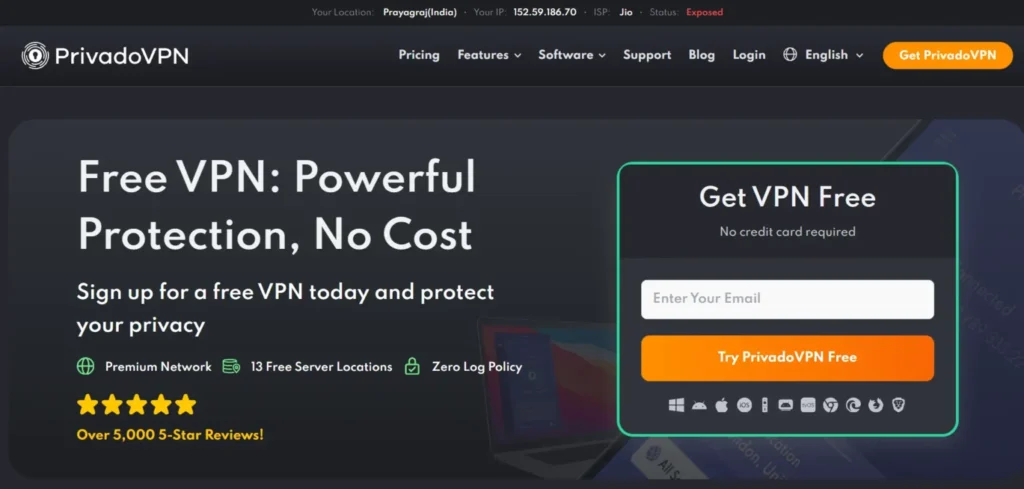 VPN for Firefox- PrivadoVPN