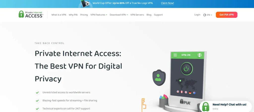 VPN for Chromebook - Private Internet Access (PIA)