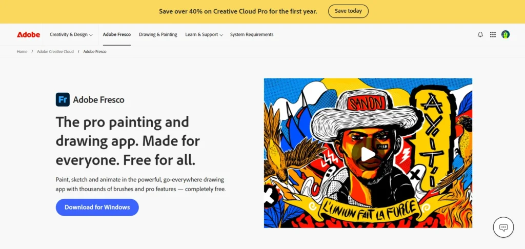 Drawing Software: Adobe Fresco