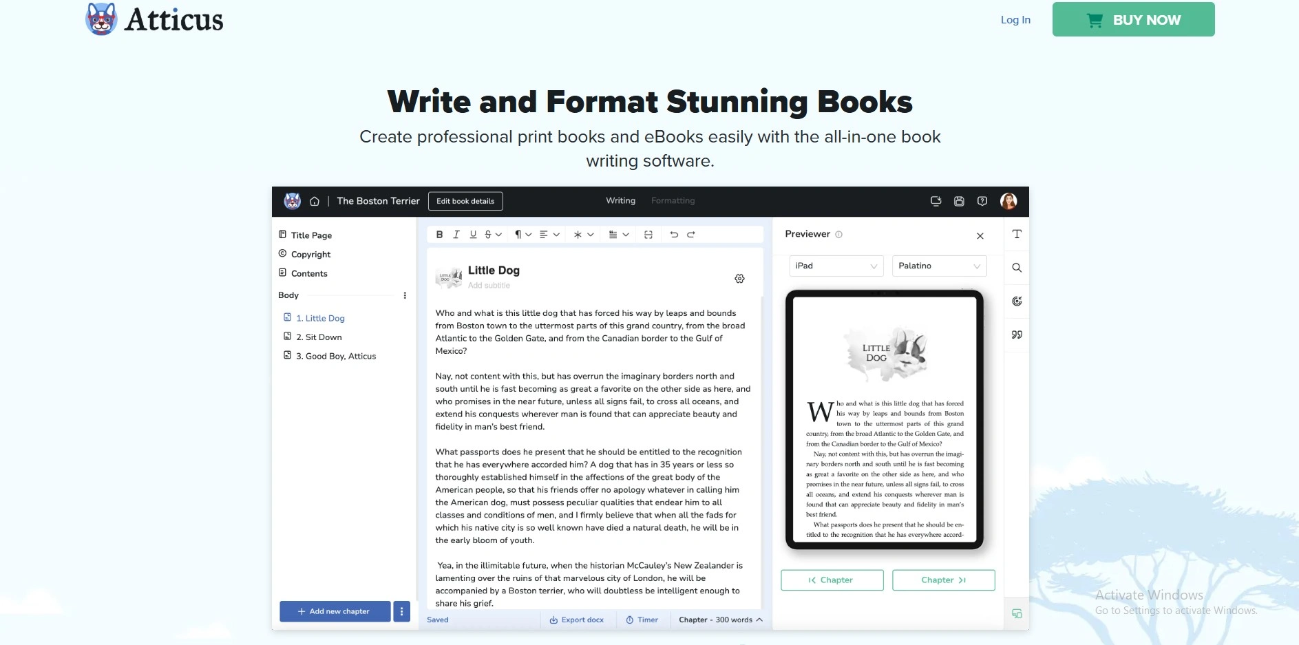 Book Writing Software
- Atticus