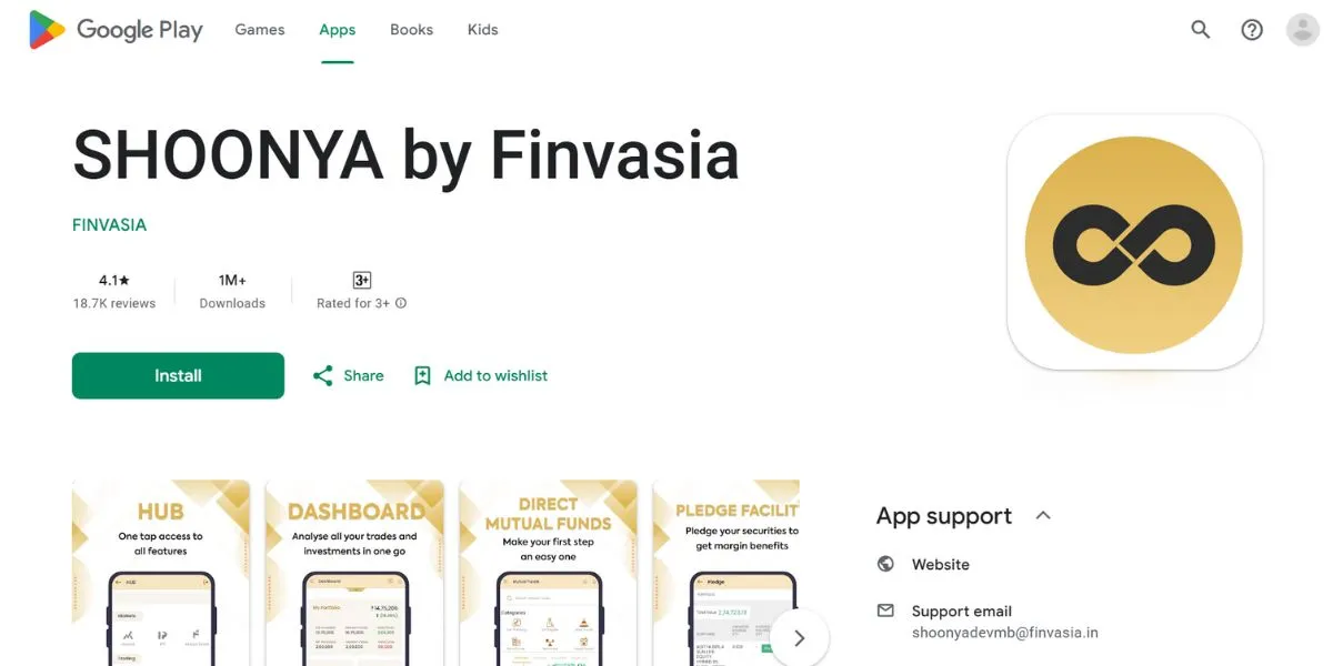 shoonya - trading apps without investment​