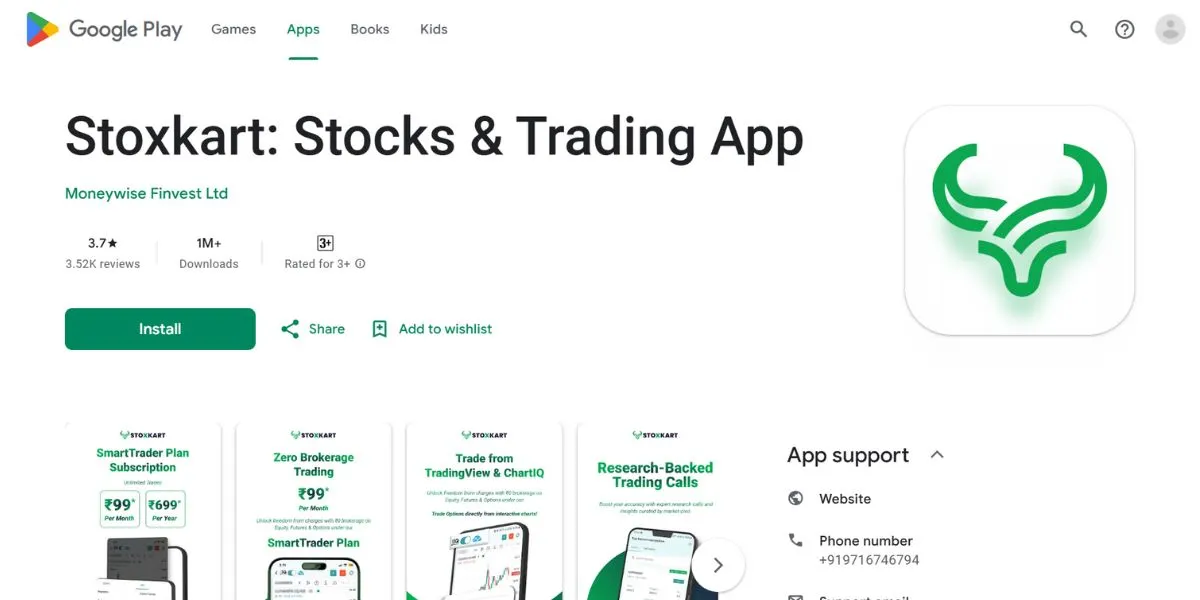 stoxkart - trading apps without investment​