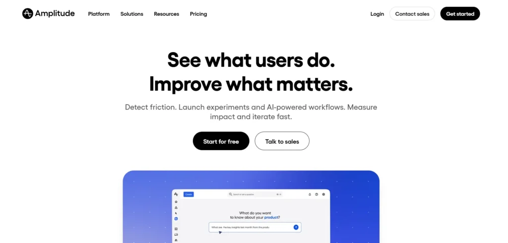 Growth Navigate Startup Tool-  Amplitude