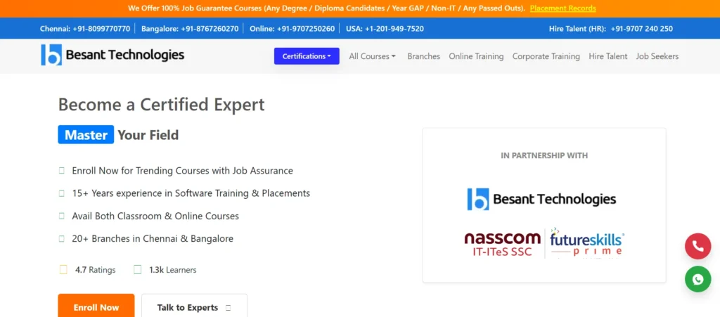 Besant Technologies – Generative AI & ChatGPT Course
