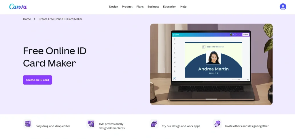 student id card generator - Canva