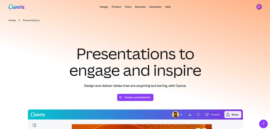 presentation software - Canva