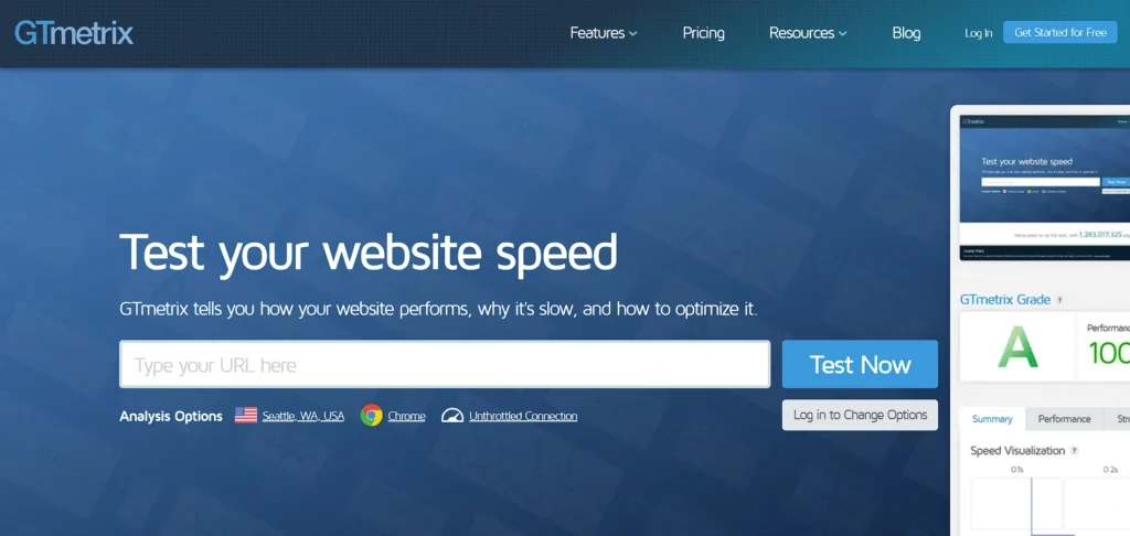 web optimization software solution - GTmetrix
