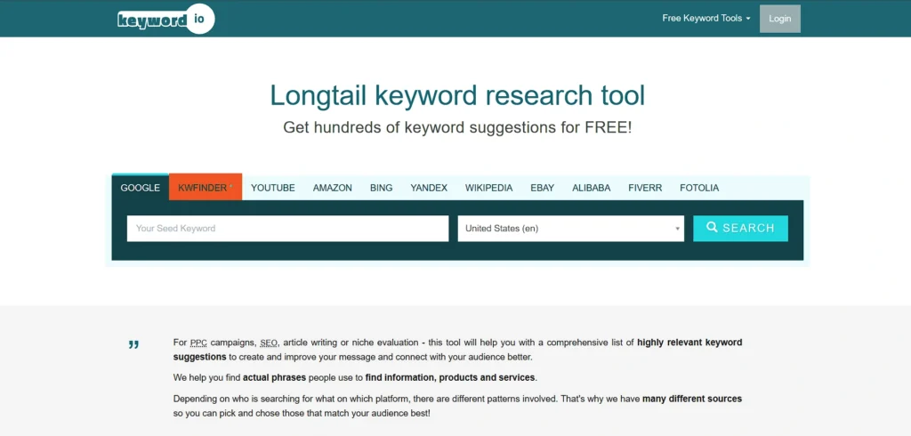 keyword shuffle tool - Keyword.io Keyword Variations Tool