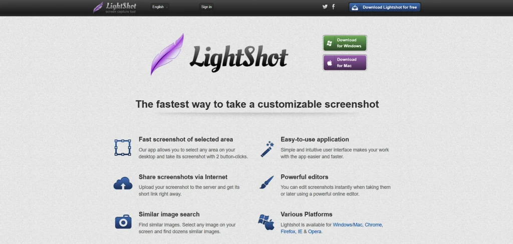 snipping tool for mac - Lightshot