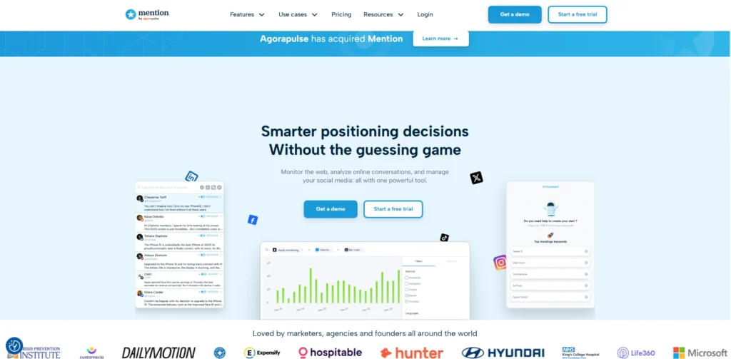 Social Media Monitoring Software -    Mention
