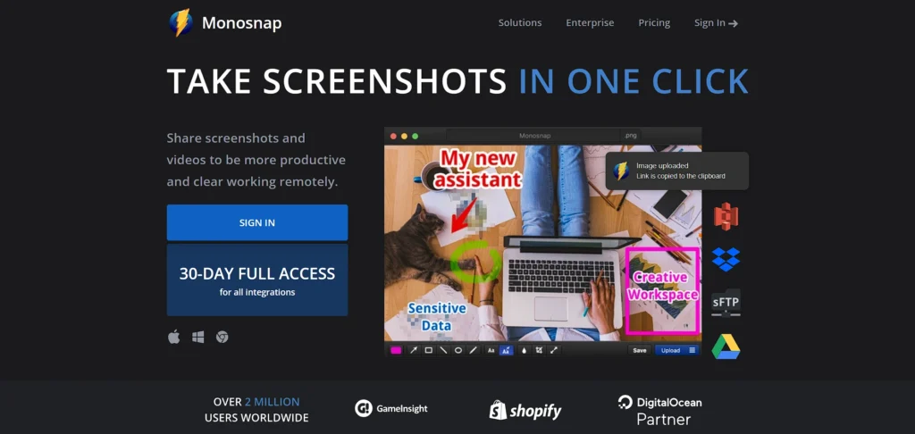 snipping tool for mac - Monosnap