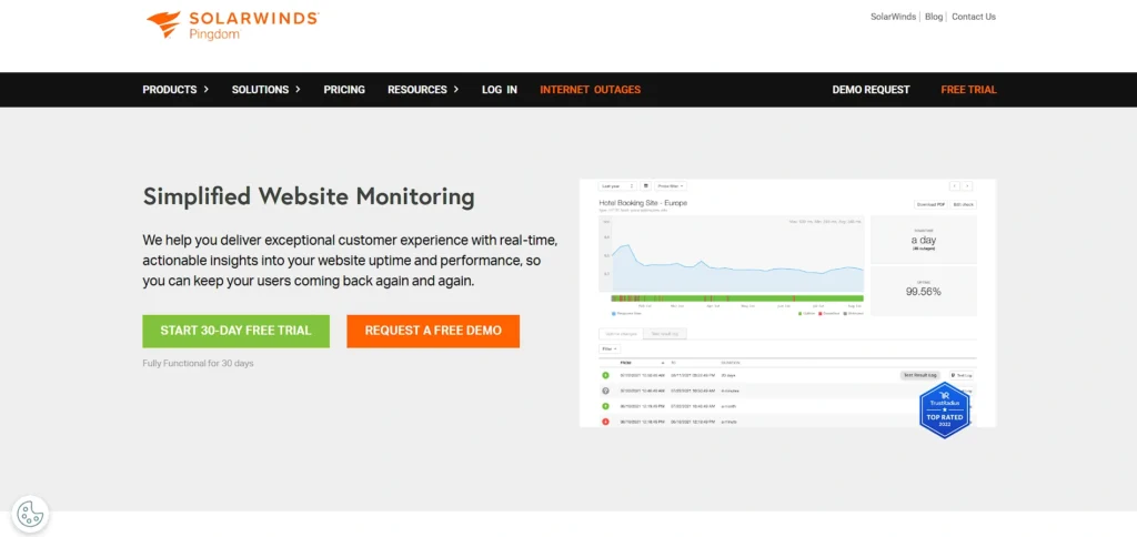 web optimization software solution - Pingdom