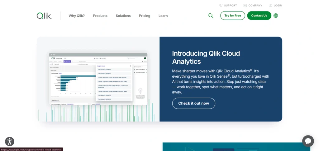 predictive analytics tool - Qlik Sense