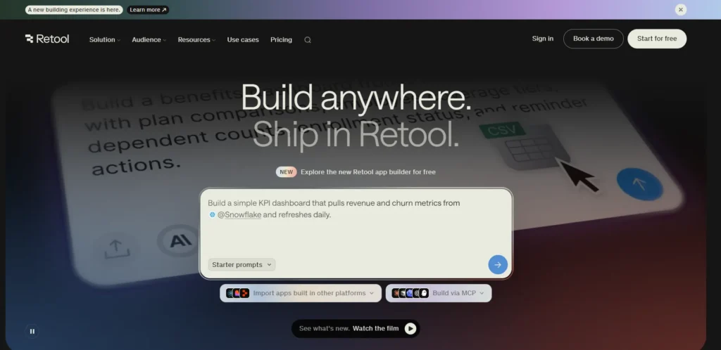 Growth Navigate Startup Tool-  Retool 