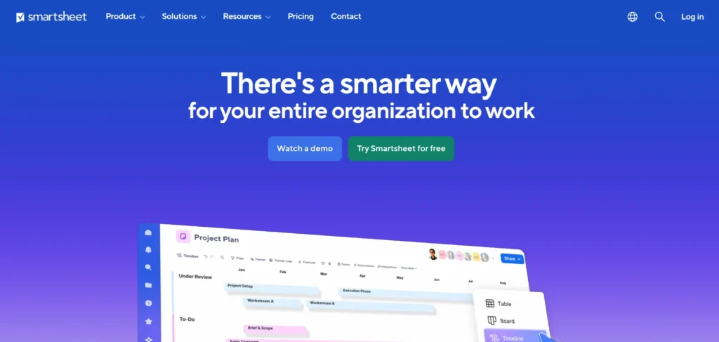 Data Entry Software - Smartsheet