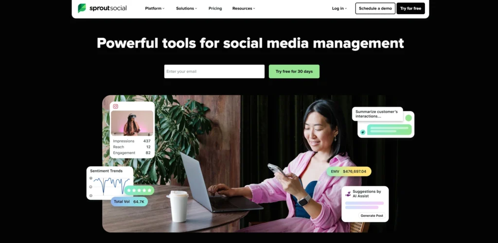 Social Media Monitoring Software - Sprout Social