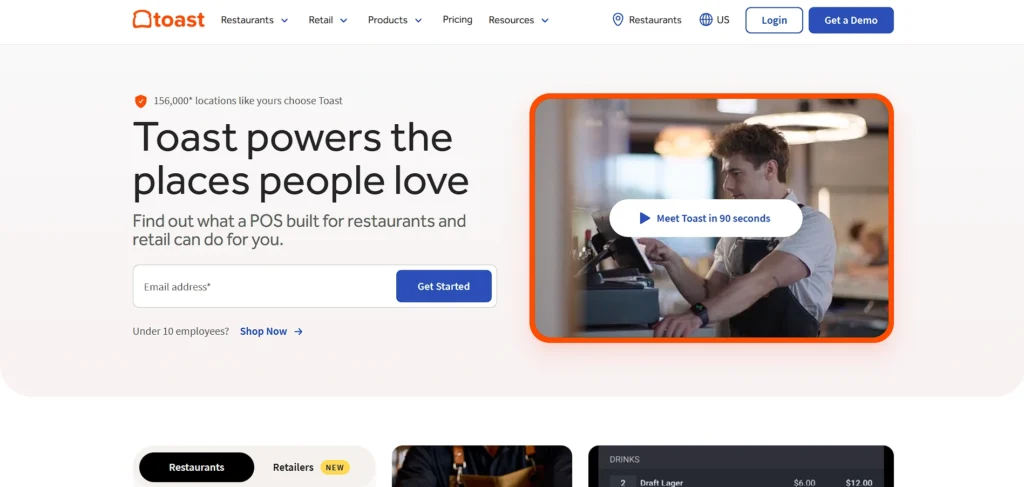 restaurant bill generator - Toast POS