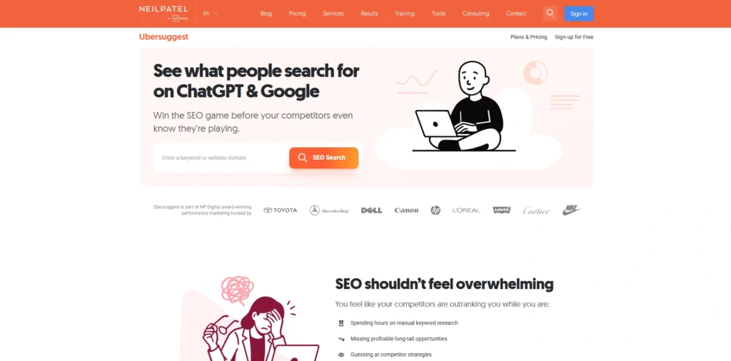 Ahrefs Alternative - Ubersuggest