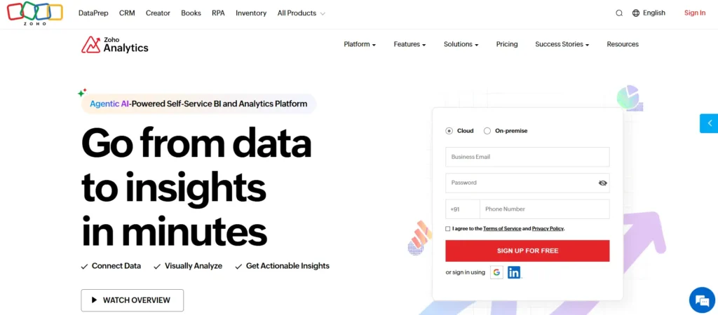 Zoho Analytics - Secure Database Management Platform