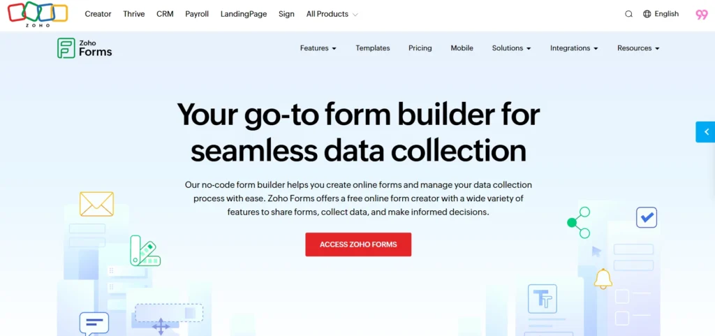 Data Entry Software - Zoho Forms
